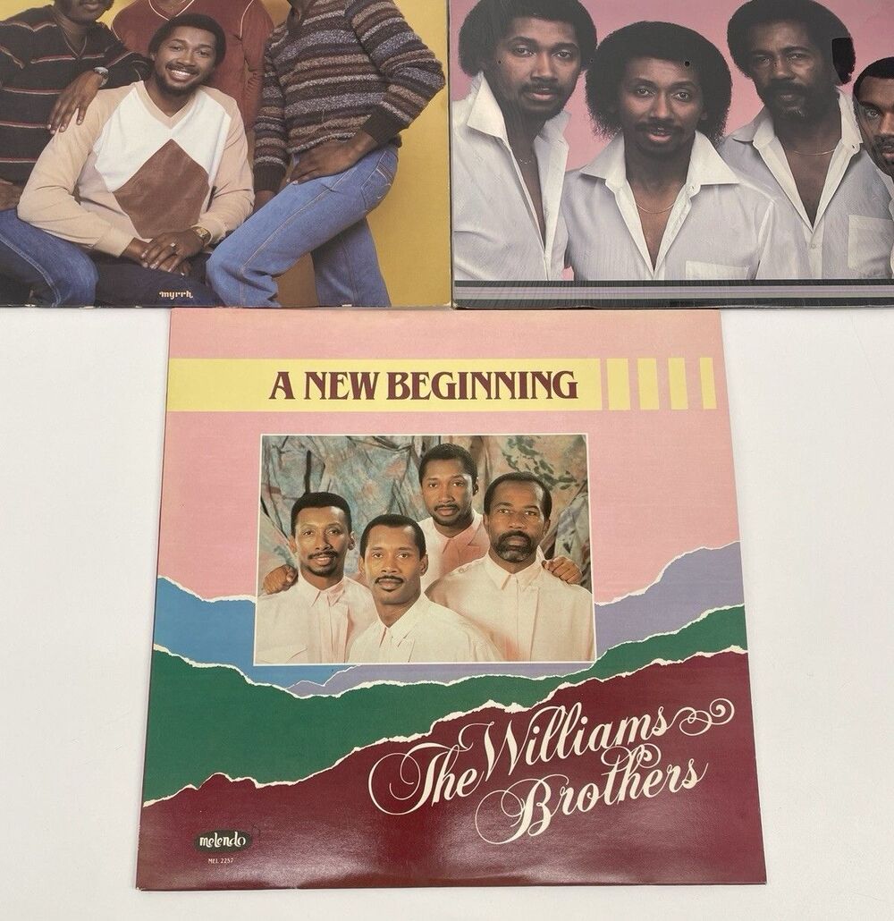 Williams Brothers Gospel Vinyl LP Lot Feel the Spirit New Beginning VG+ - Picture 4 of 6